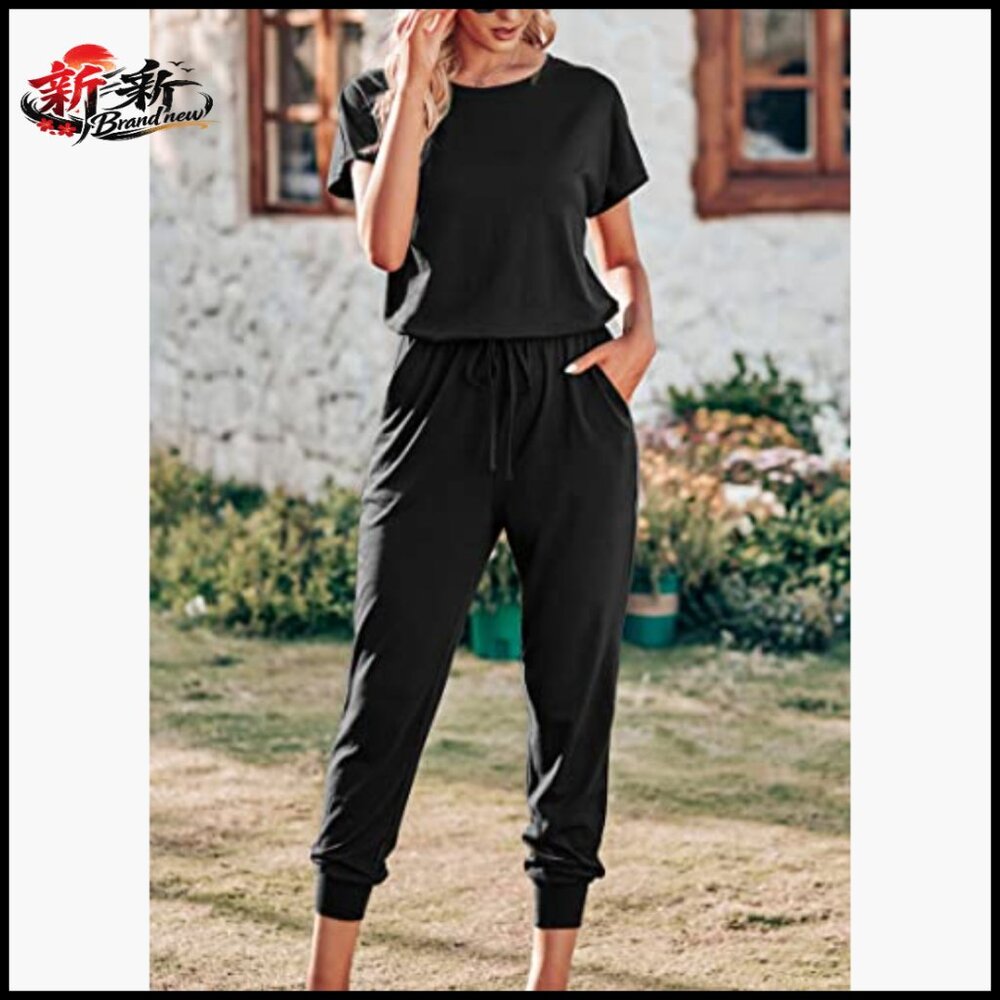 Polyester Viscose Elastane Short Sleeve Jumpsuit … - image 4